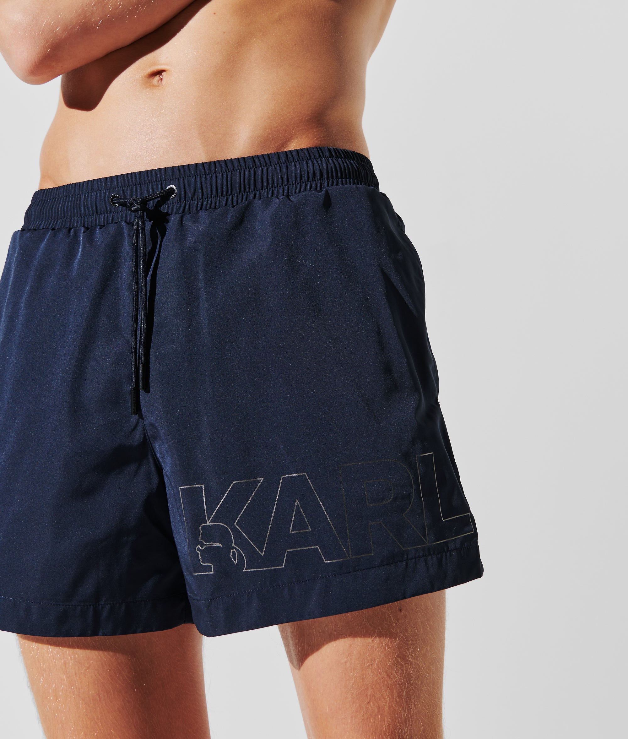 METALLIC LOGO SHORT-LENGTH BOARDSHORTS - Image 3