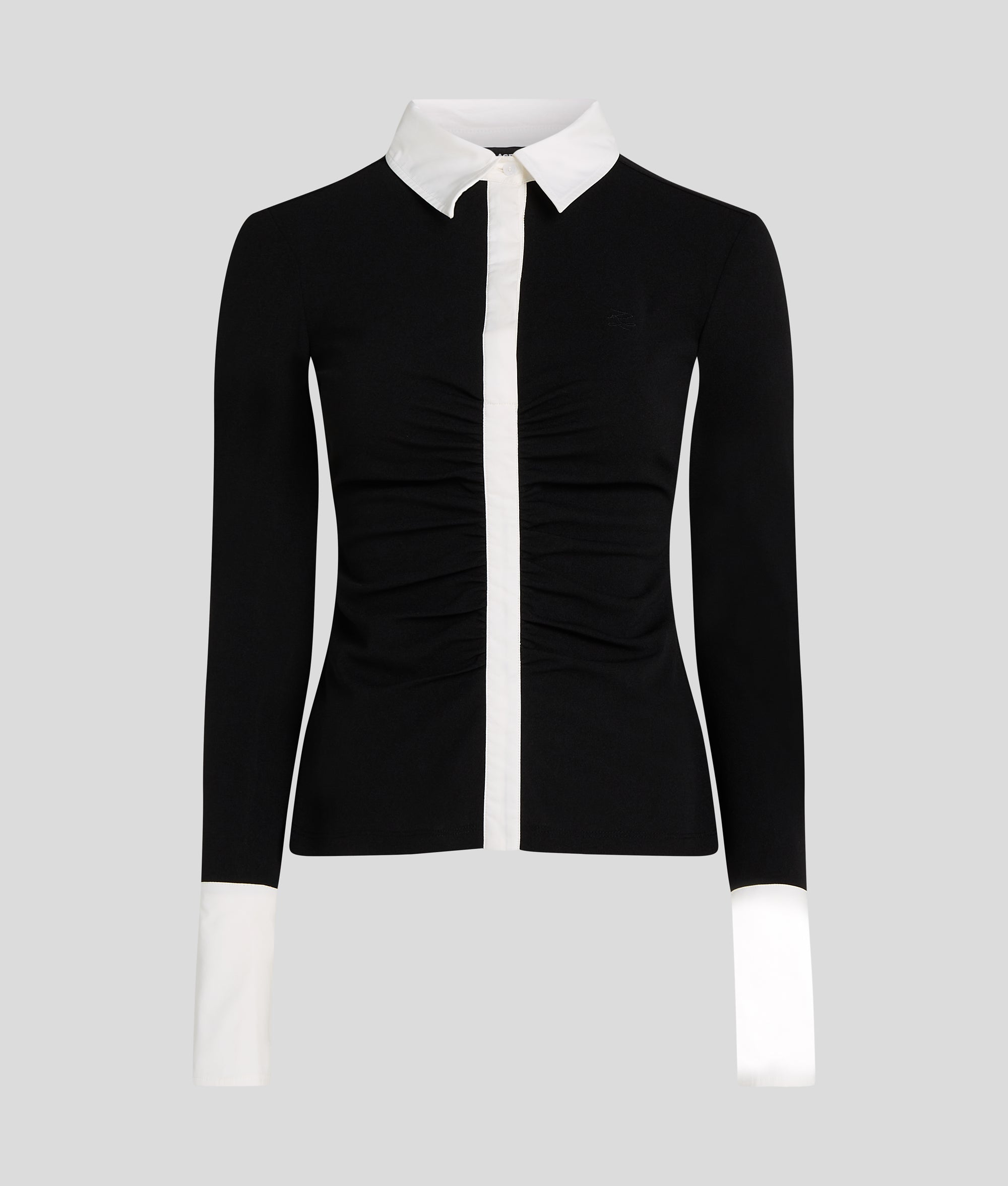 KARL ESSENTIAL LONG-SLEEVED POLO SHIRT - Image 5