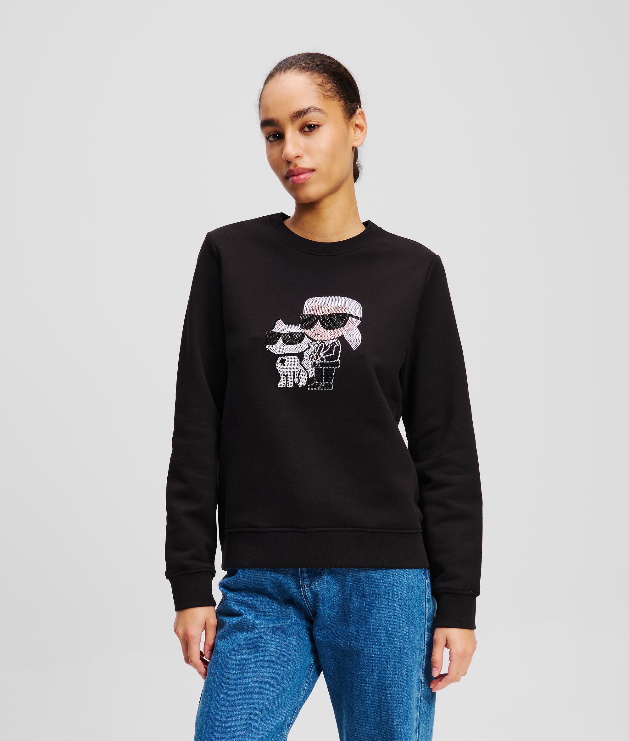 RHINESTONE IKON KARL & CHOUPETTE SWEATSHIRT