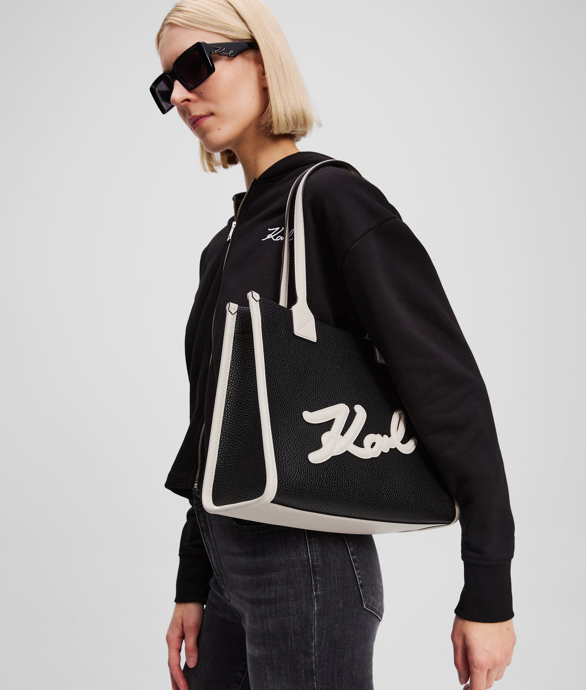 K/SKUARE GRAINY MEDIUM TOTE BAG - Image 2