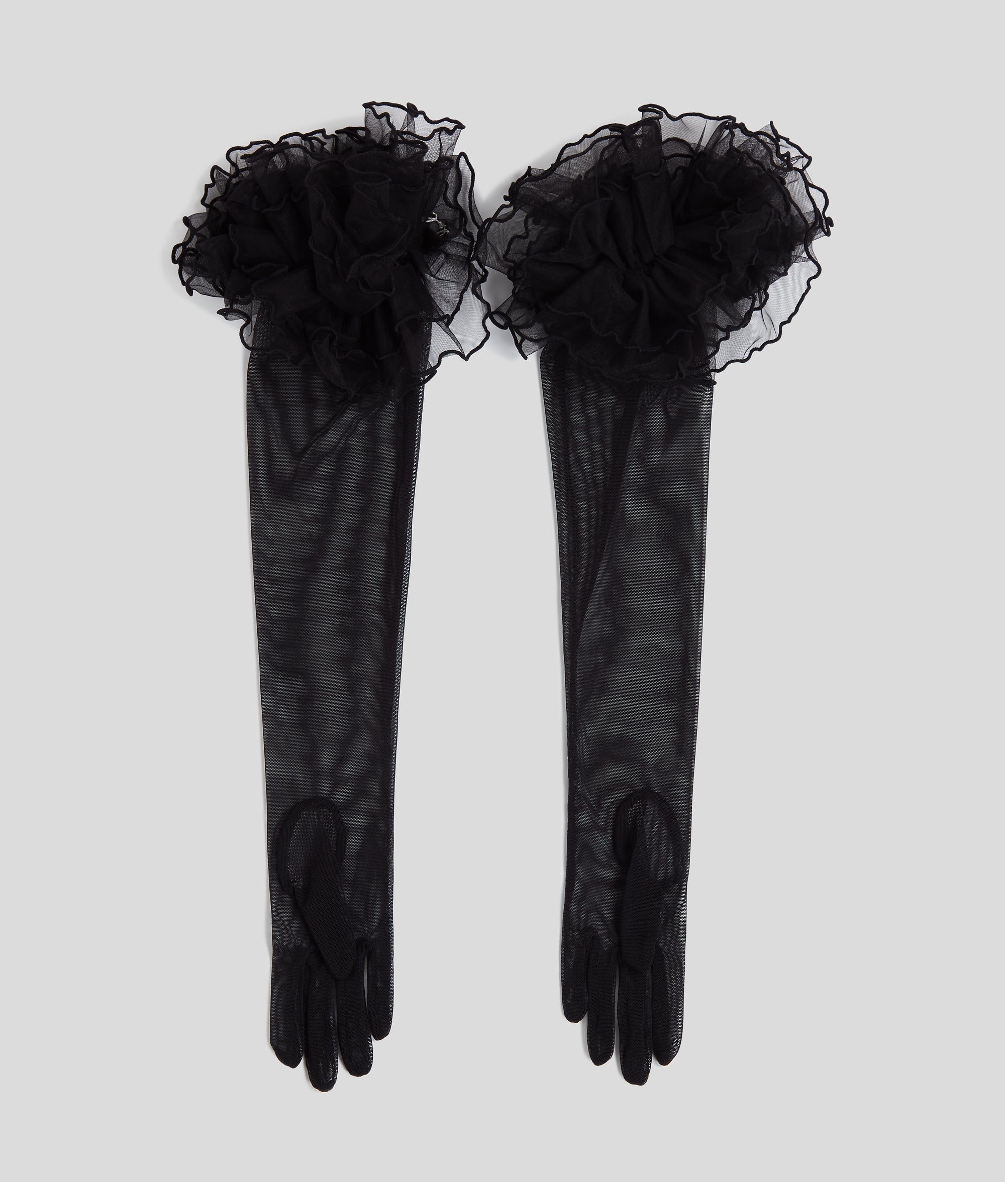 K/SIGNATURE LONG RUFFLED GLOVES - Image 3