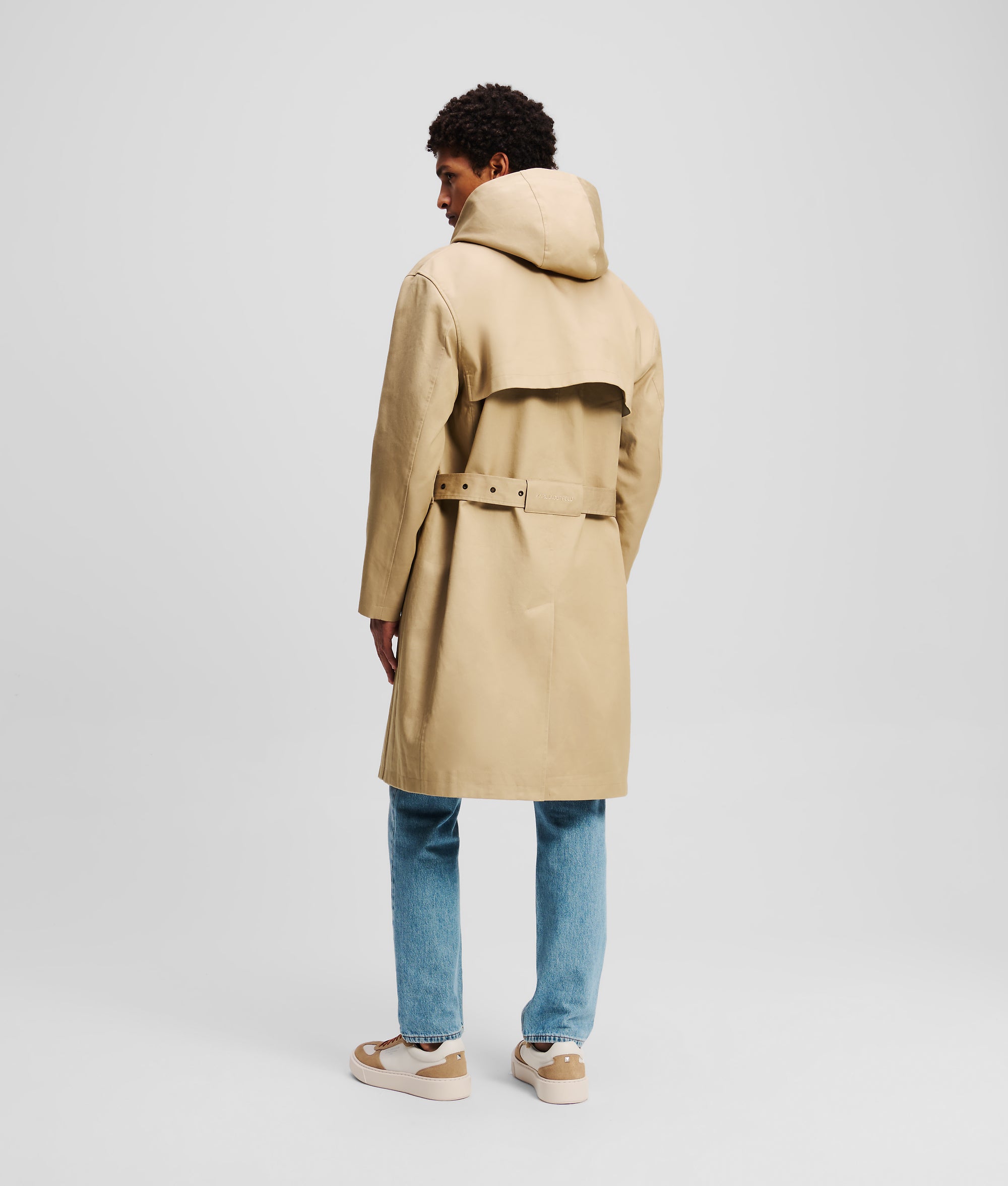 HOODED TRENCH COAT - Image 3
