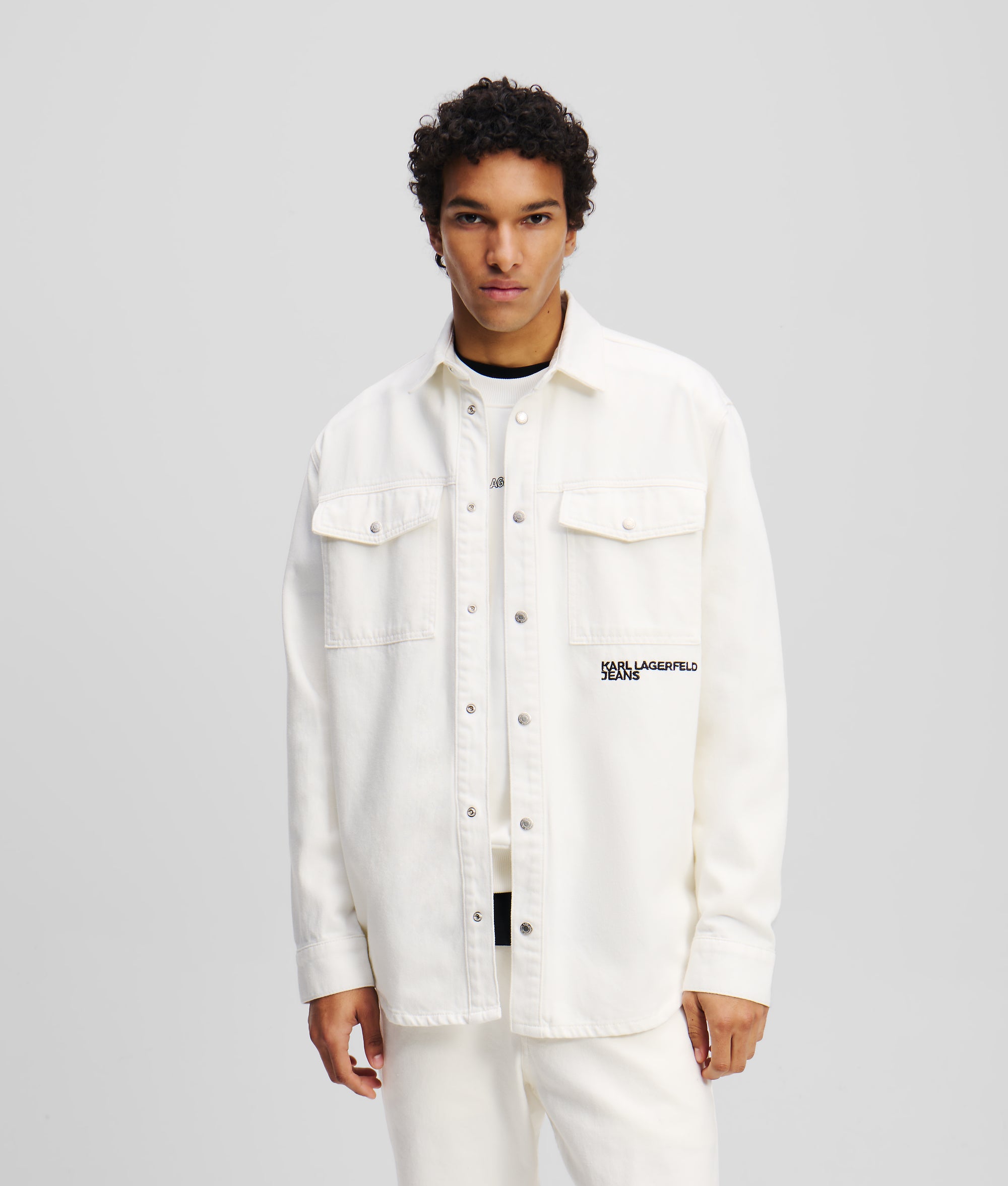 KARL PRINT DENIM OVERSHIRT - Image 2