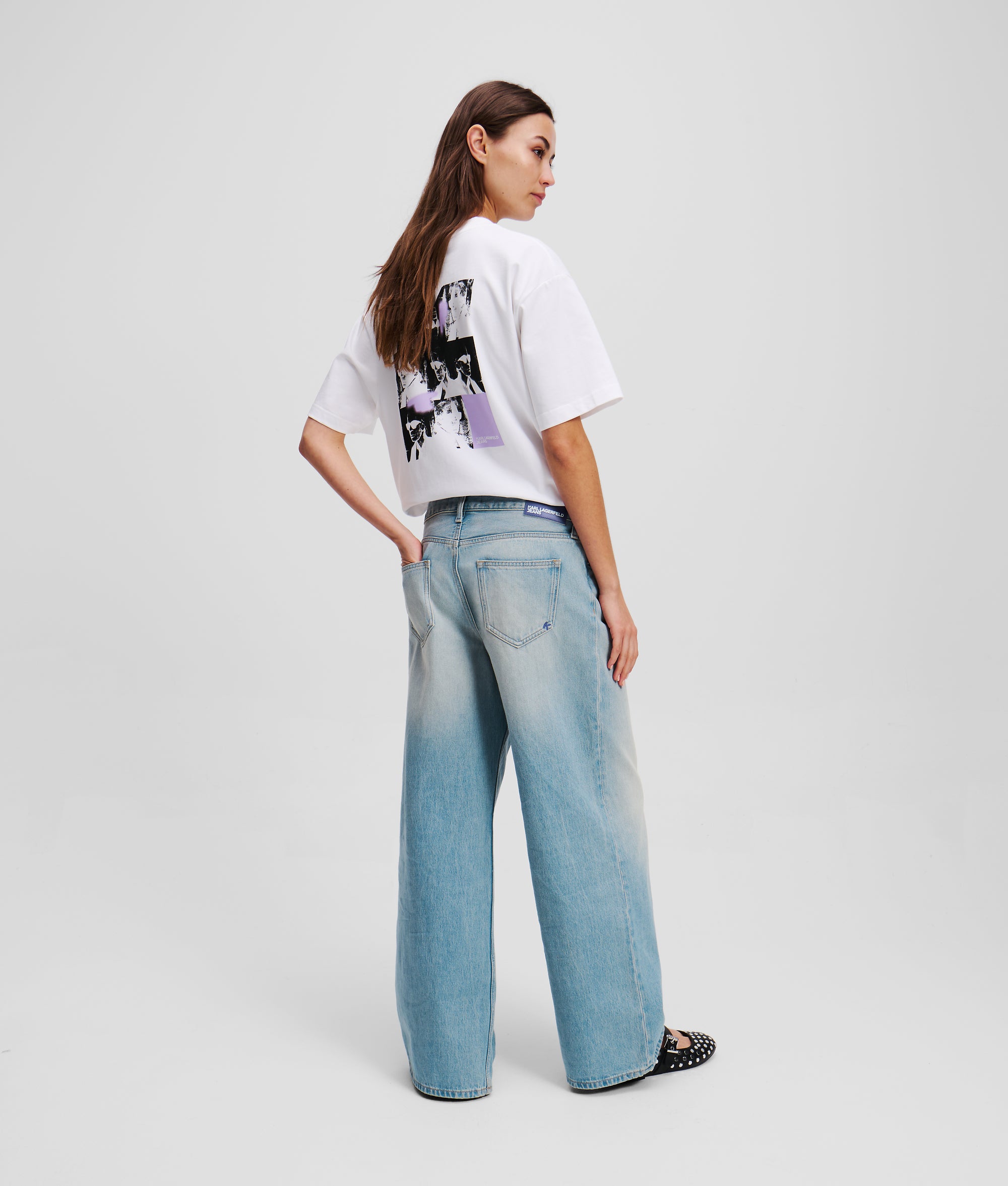 PLEATED WIDE-LEG JEANS - Image 3