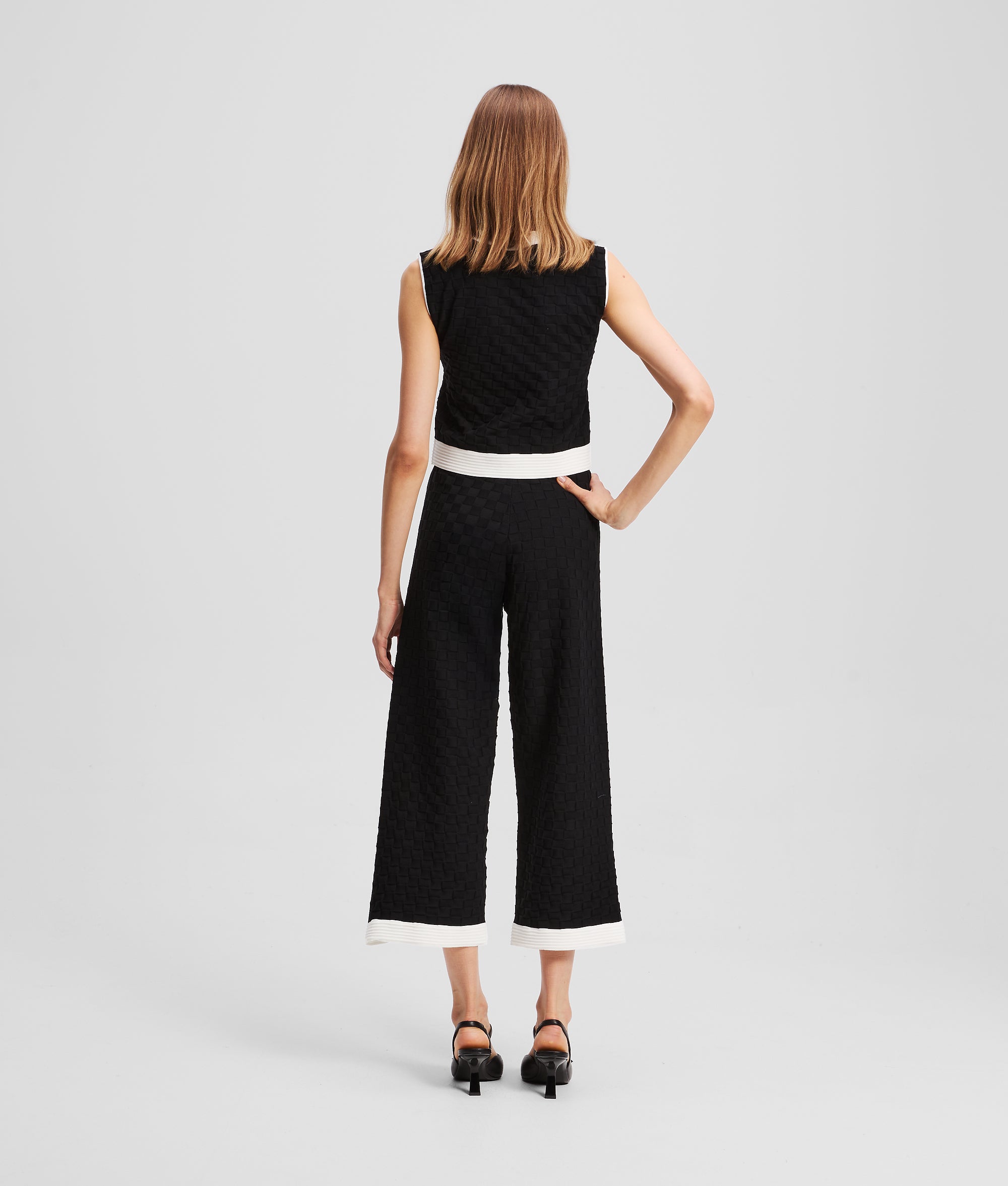 CONTRAST PIPING KNITTED PANTS - Image 3
