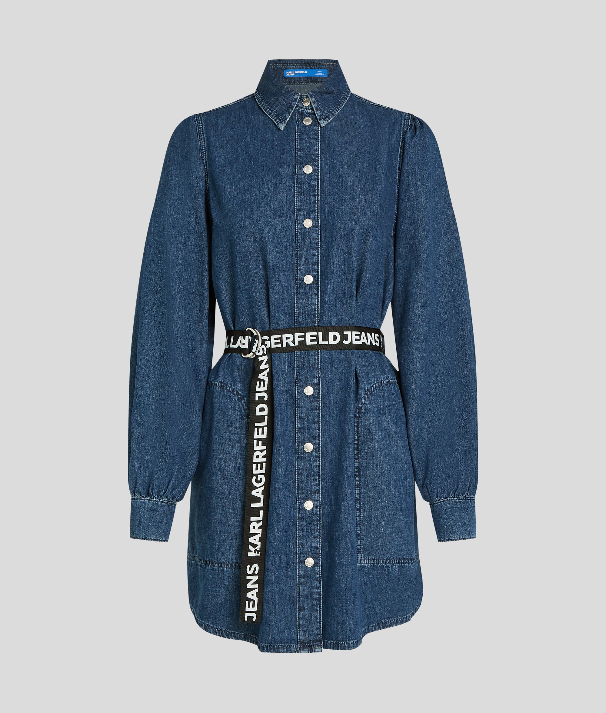 PUFF-SLEEVED DENIM DRESS - Image 5