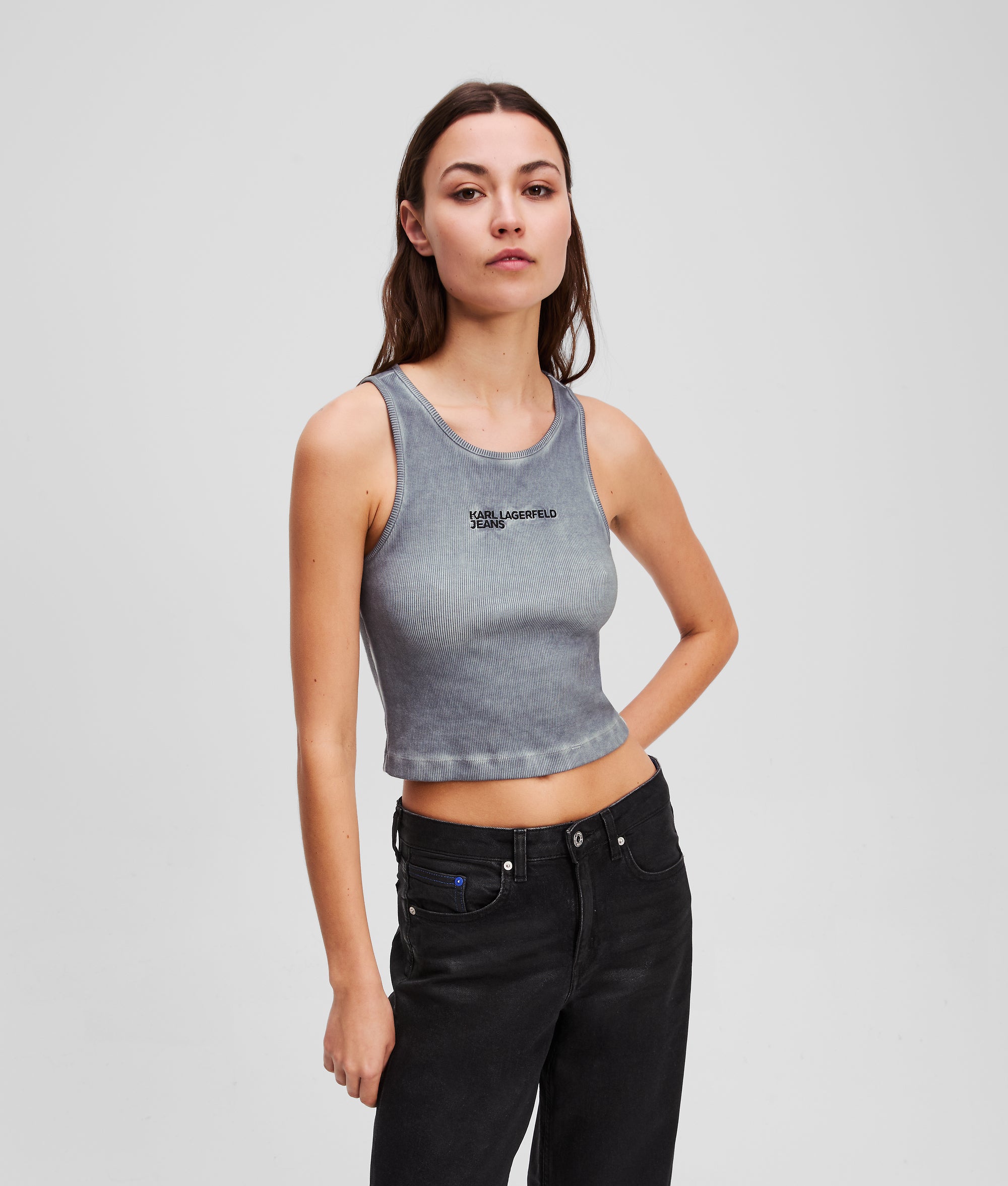 WASHED RIBBED TANK TOP