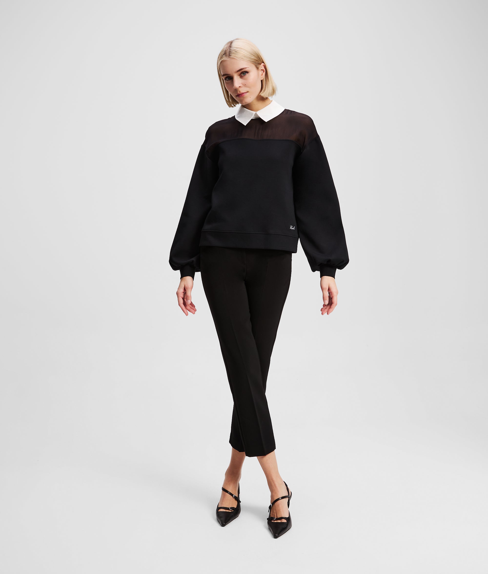 POPLIN COLLAR SWEATSHIRT - Image 4