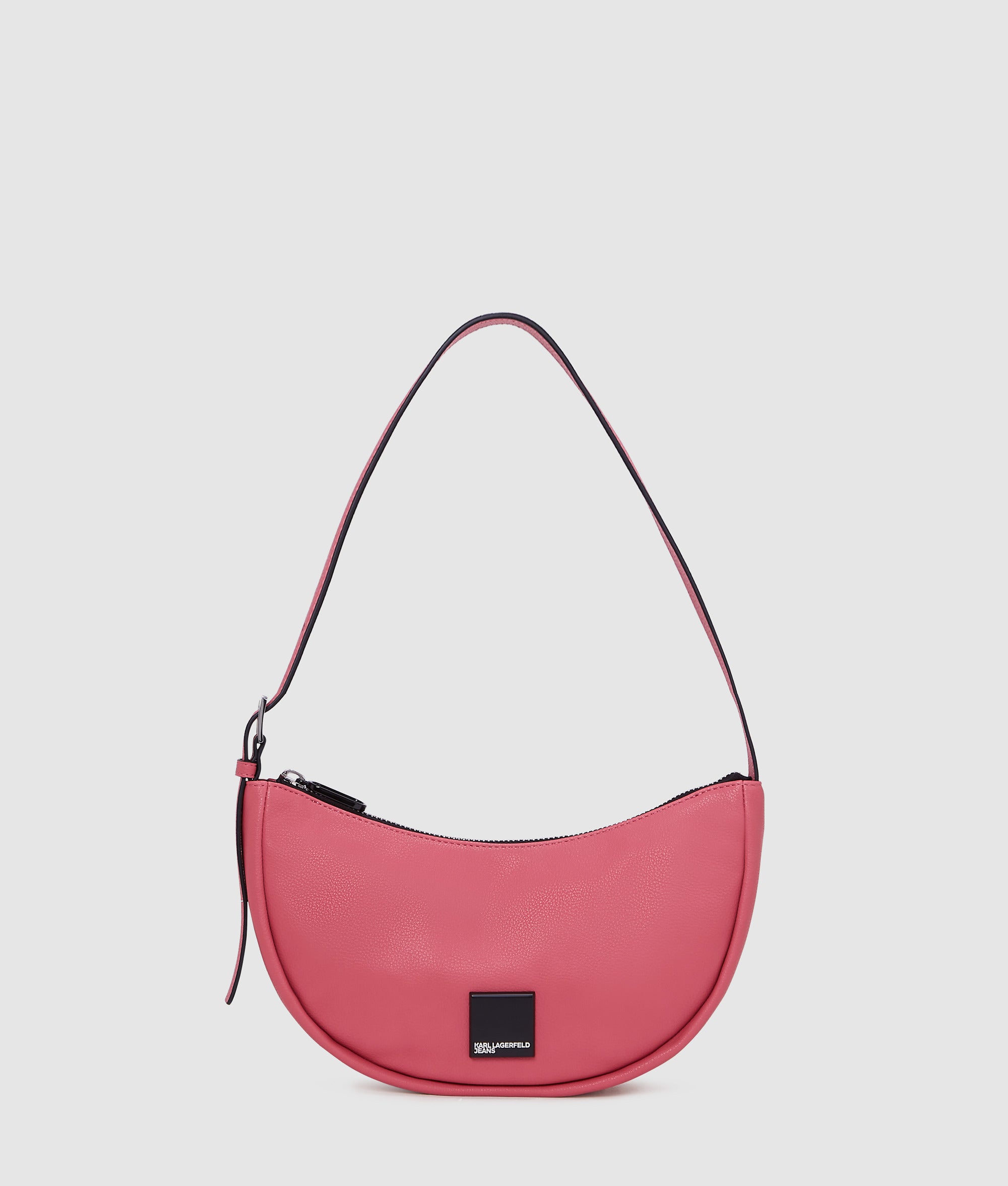 KLJ BOX LOGO SOFT HALF-MOON SHOULDER BAG