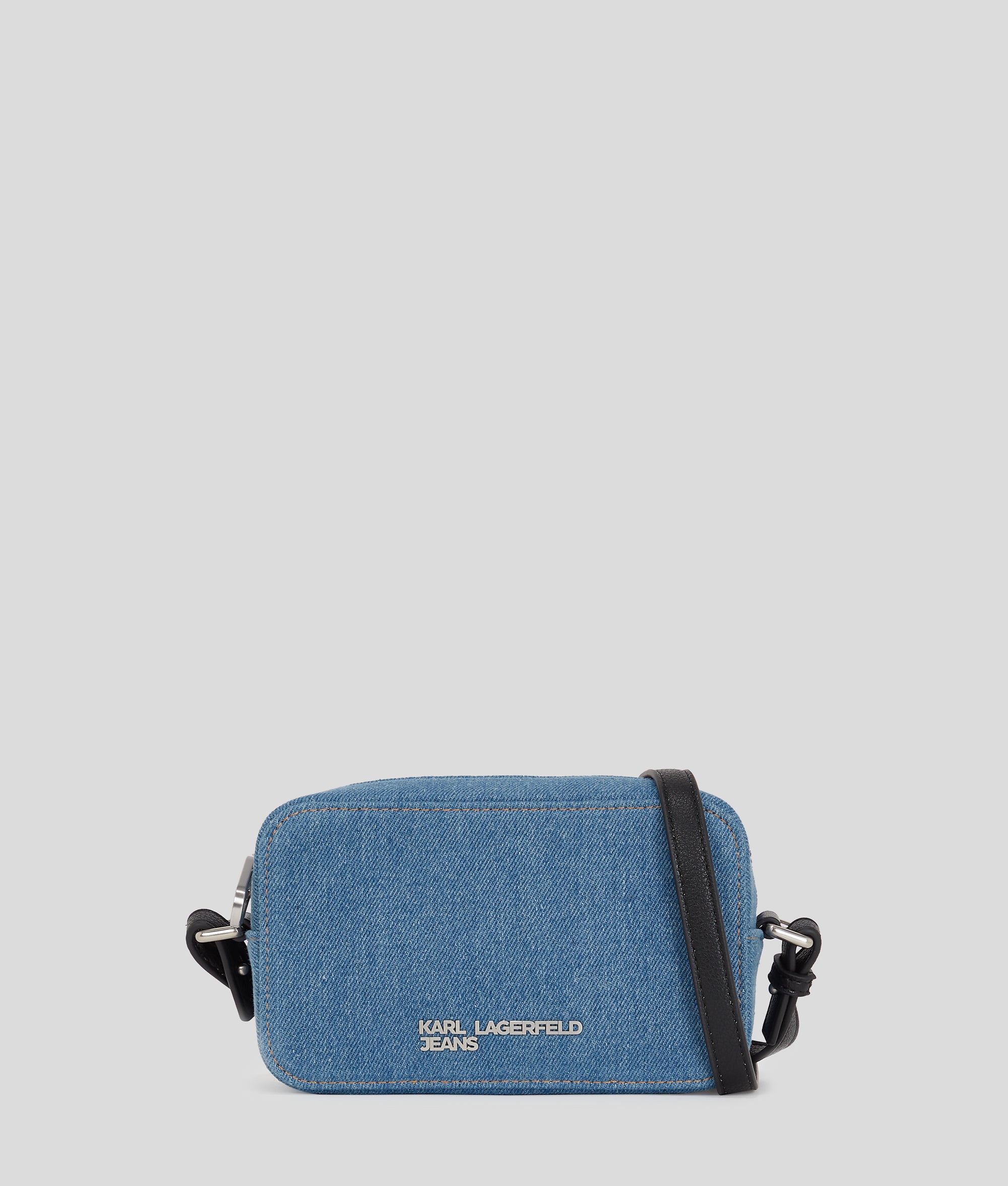 METAL LOGO DENIM CAMERA BAG