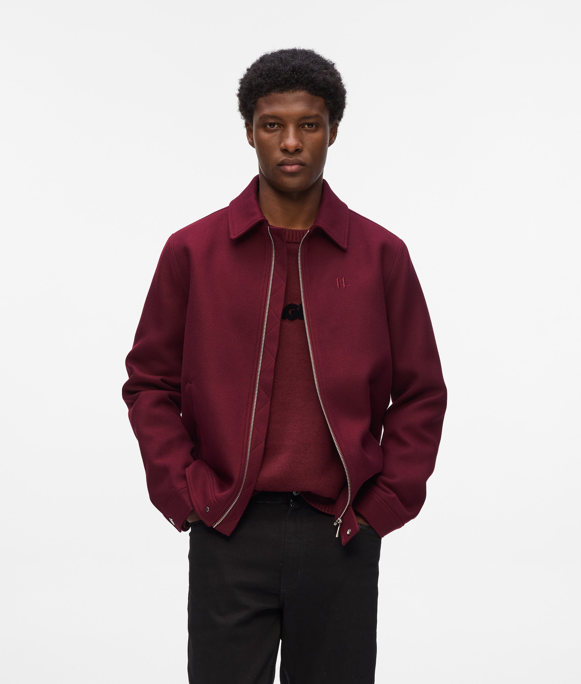 Short wool-blend jacket