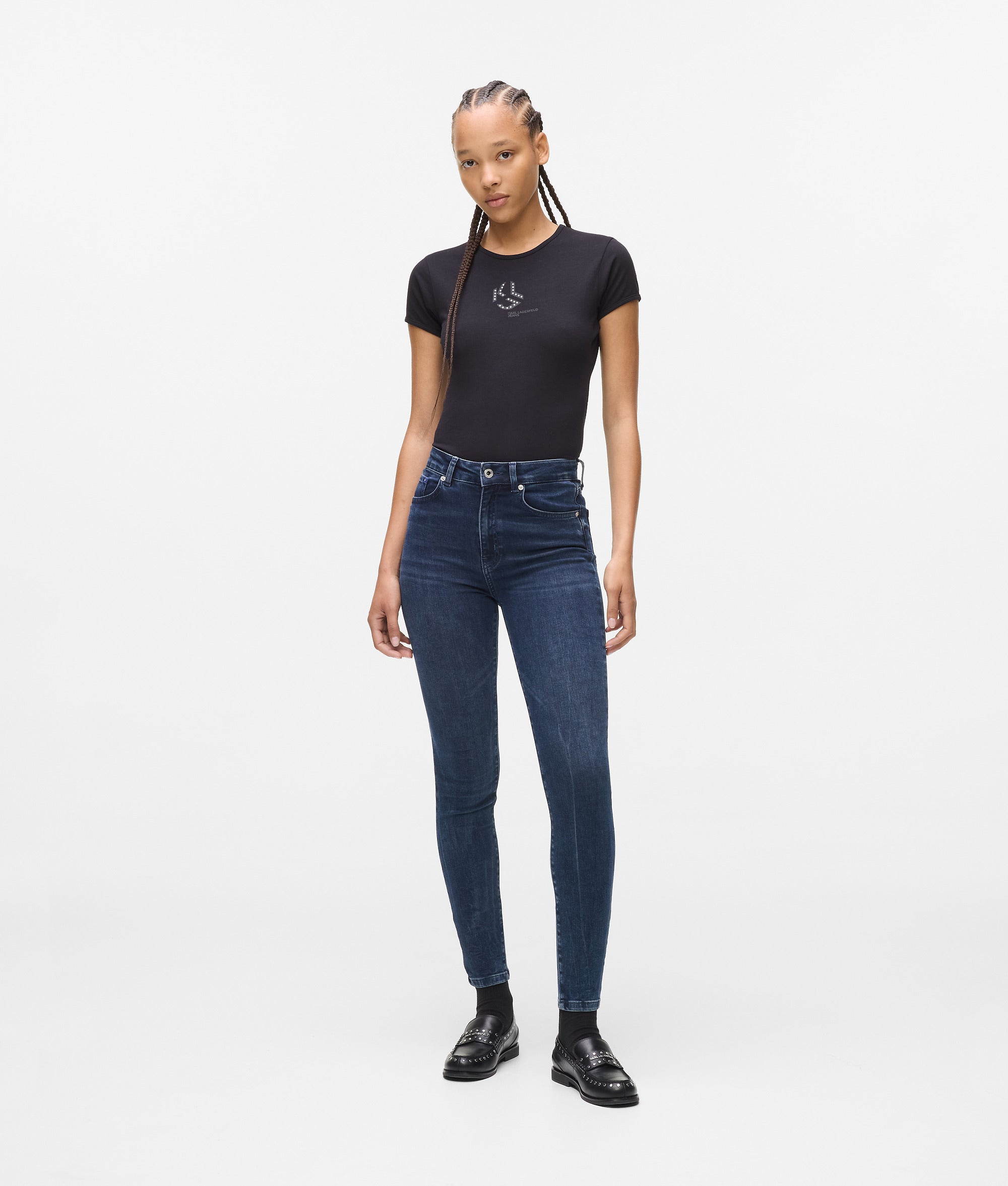 High-rise skinny jeans