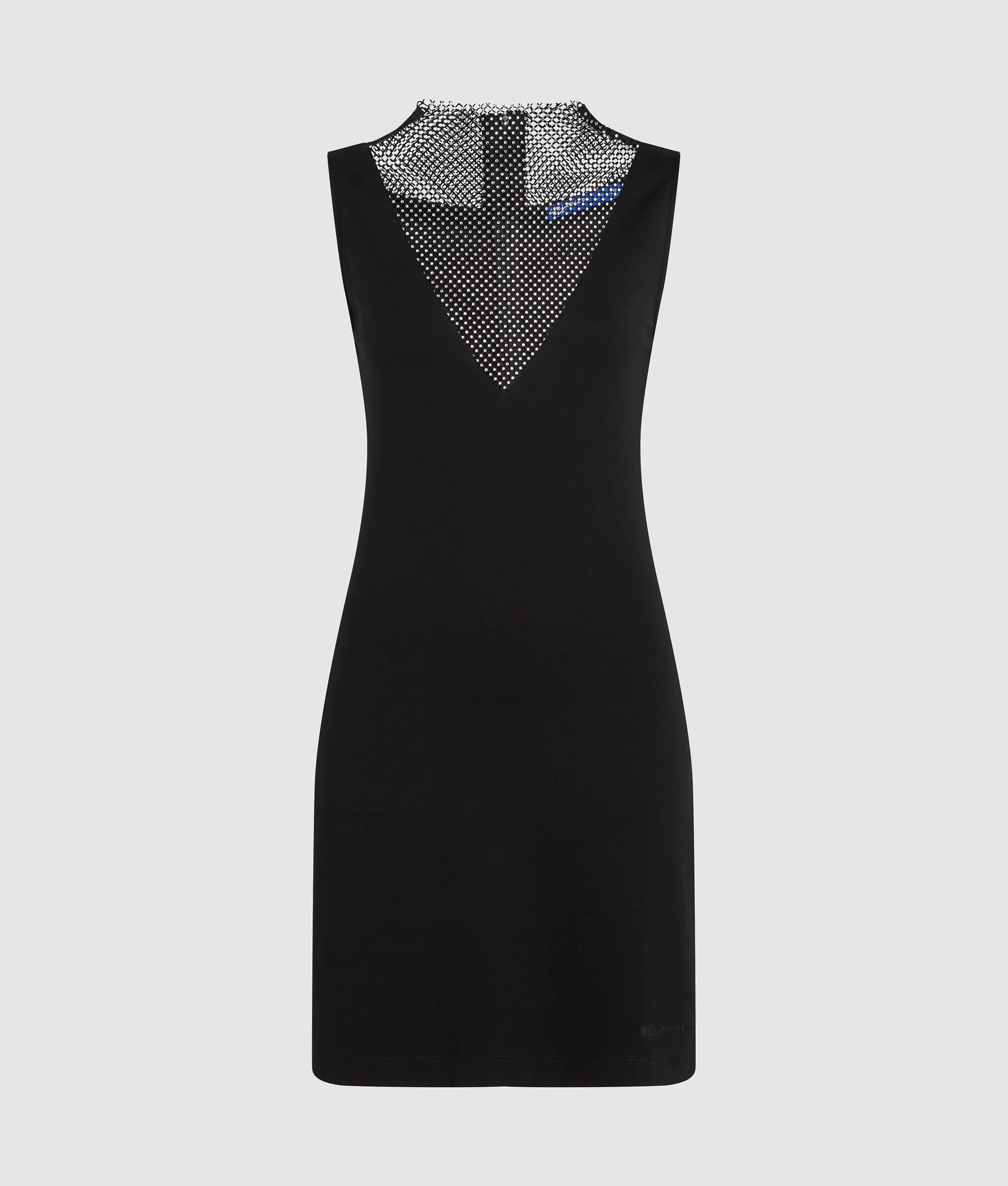 V-neck rhinestone mesh dress - Image 5