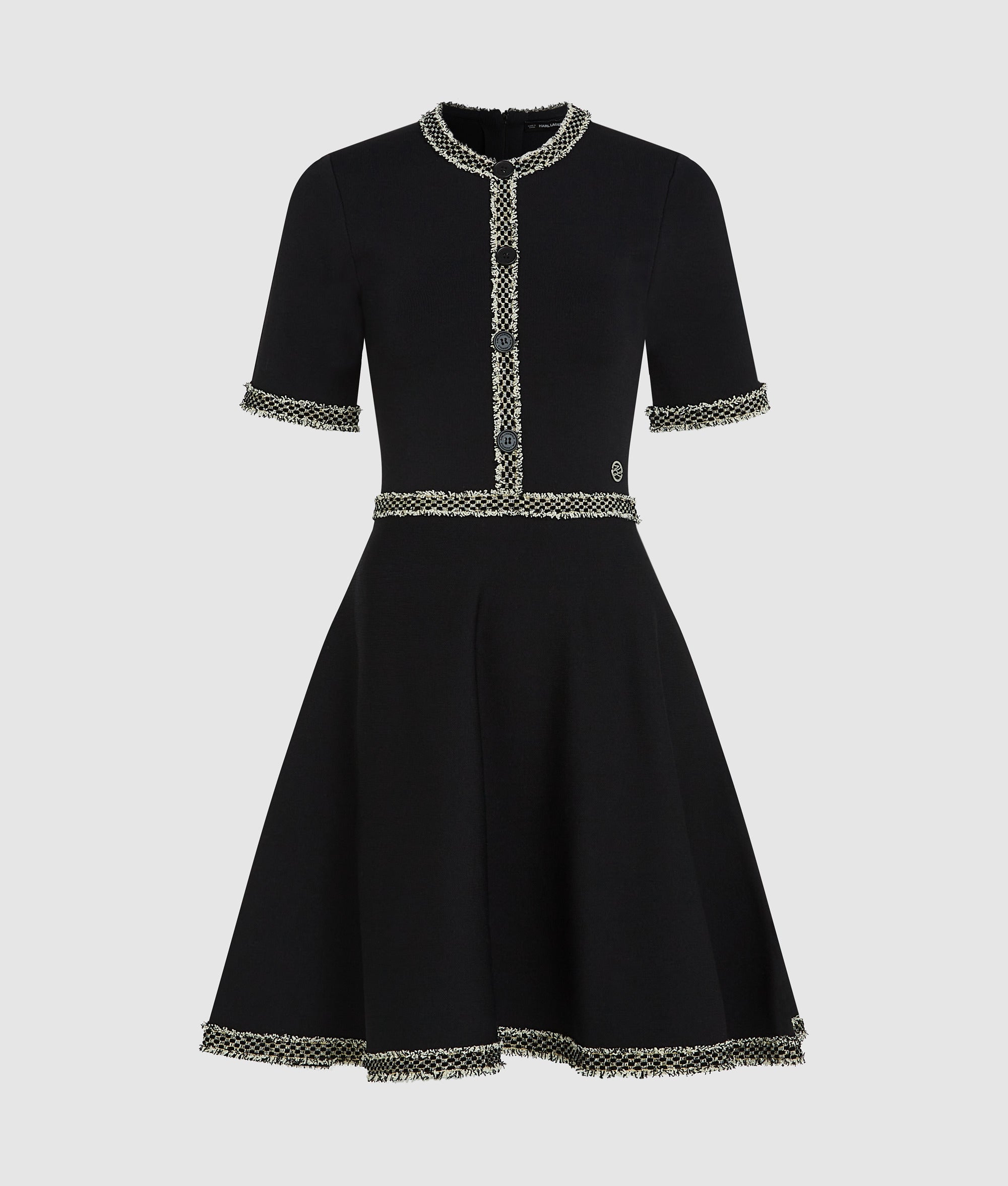 Boucl?? detail knit dress - Image 5