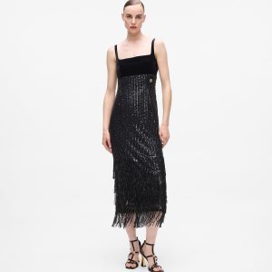Fringed sequin dress