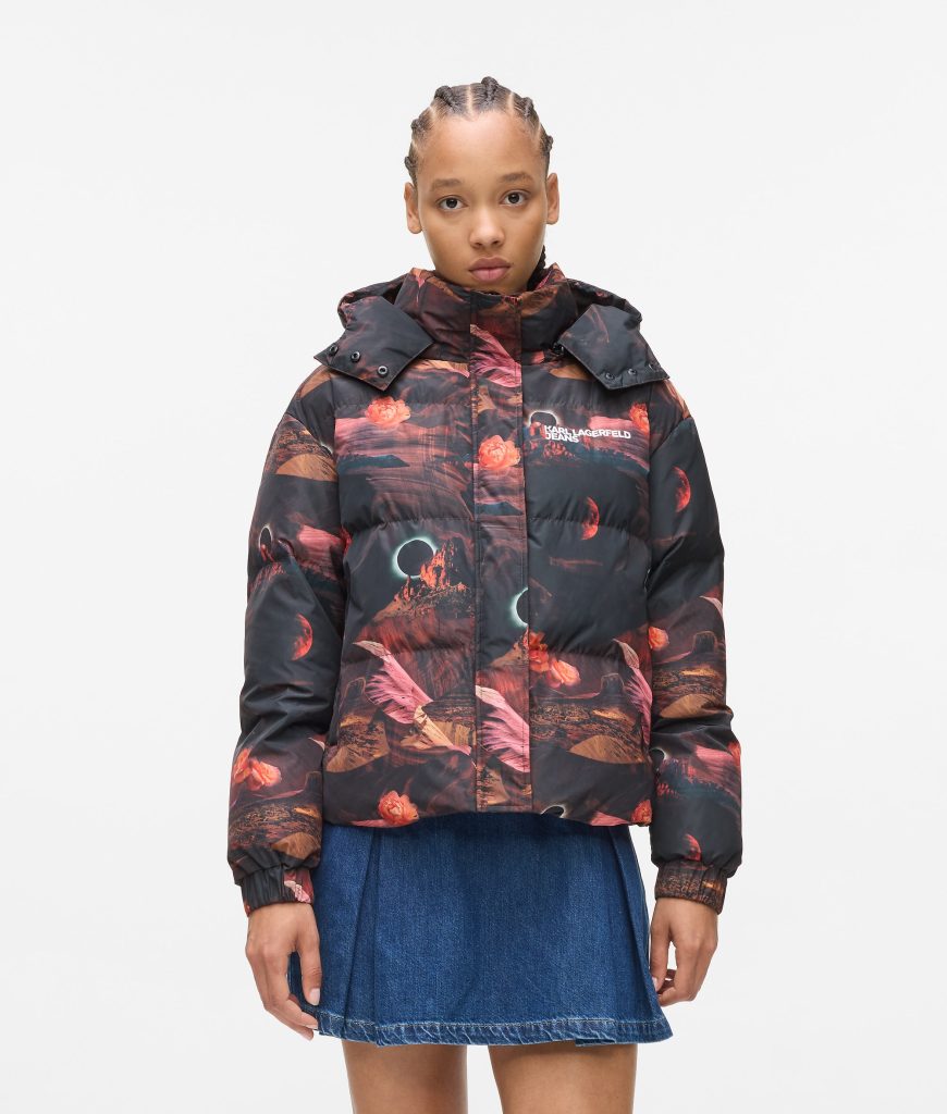 All-over-print puffer jacket