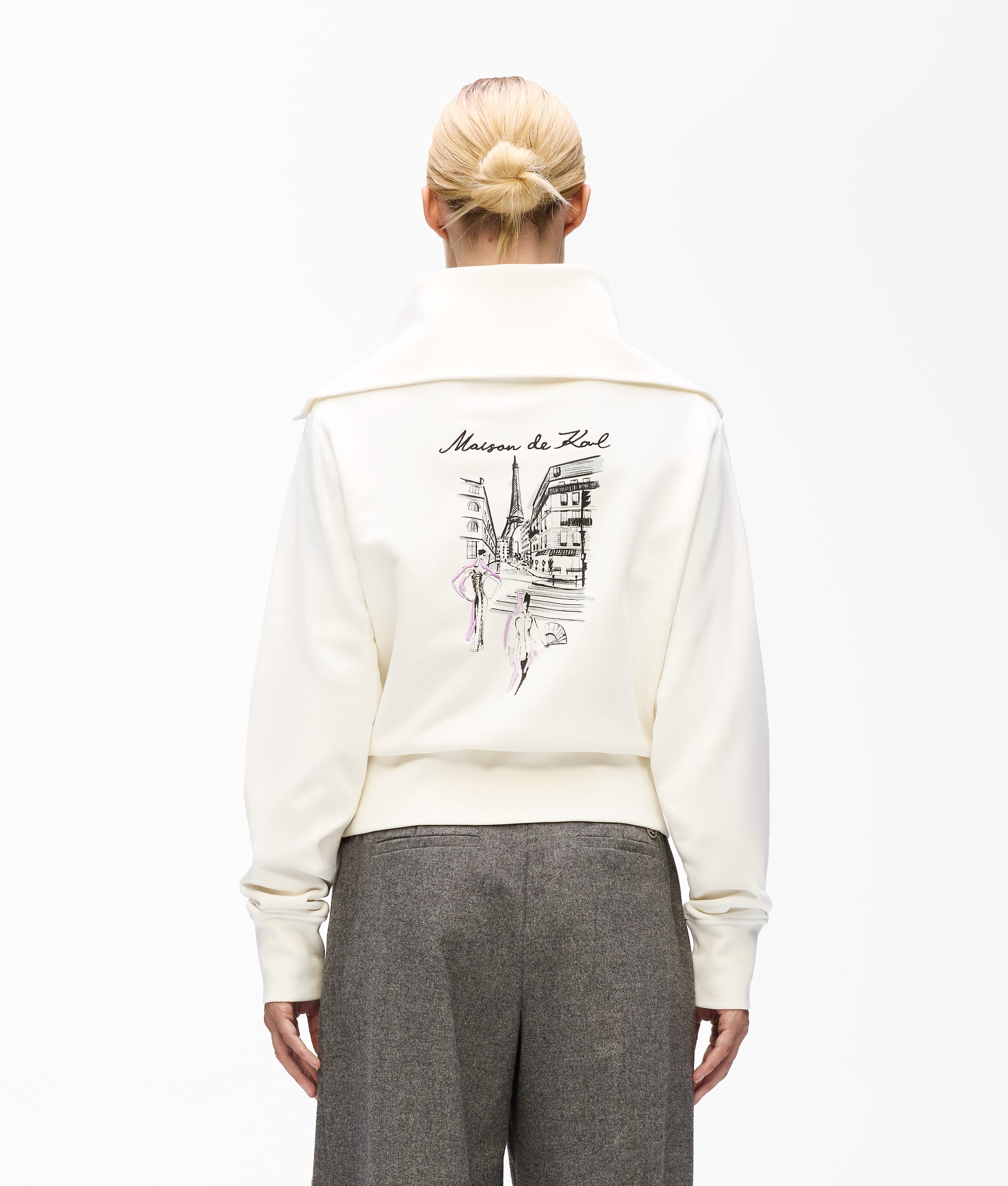 Paris sketch half-zip sweatshirt - Image 2
