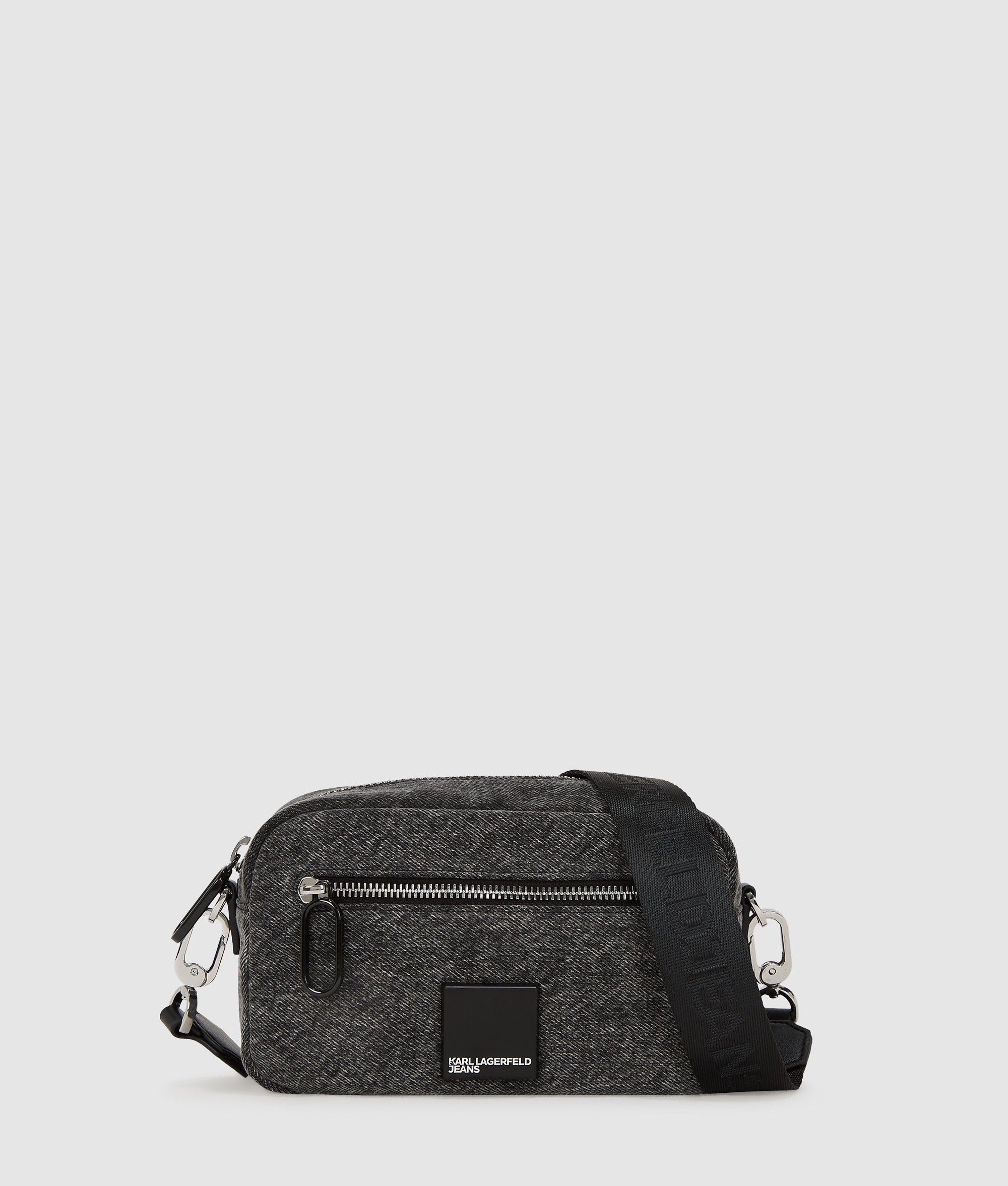 Denim crossbody camera bag