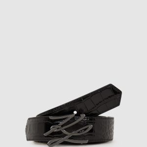 K/Autograph croc-effect belt