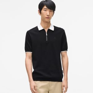 Contrast collar polo shirt