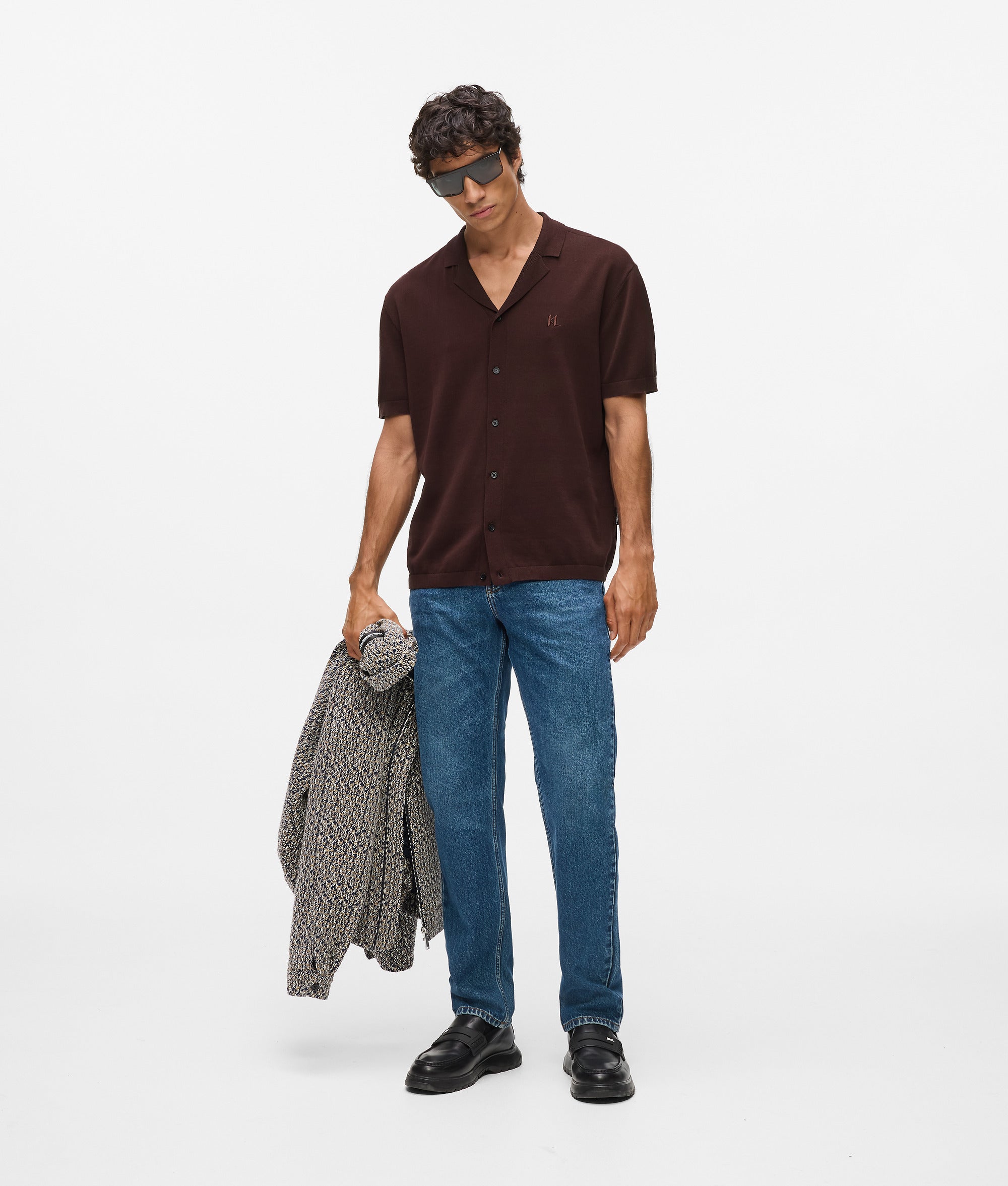 Monogram knitted polo shirt - Image 4