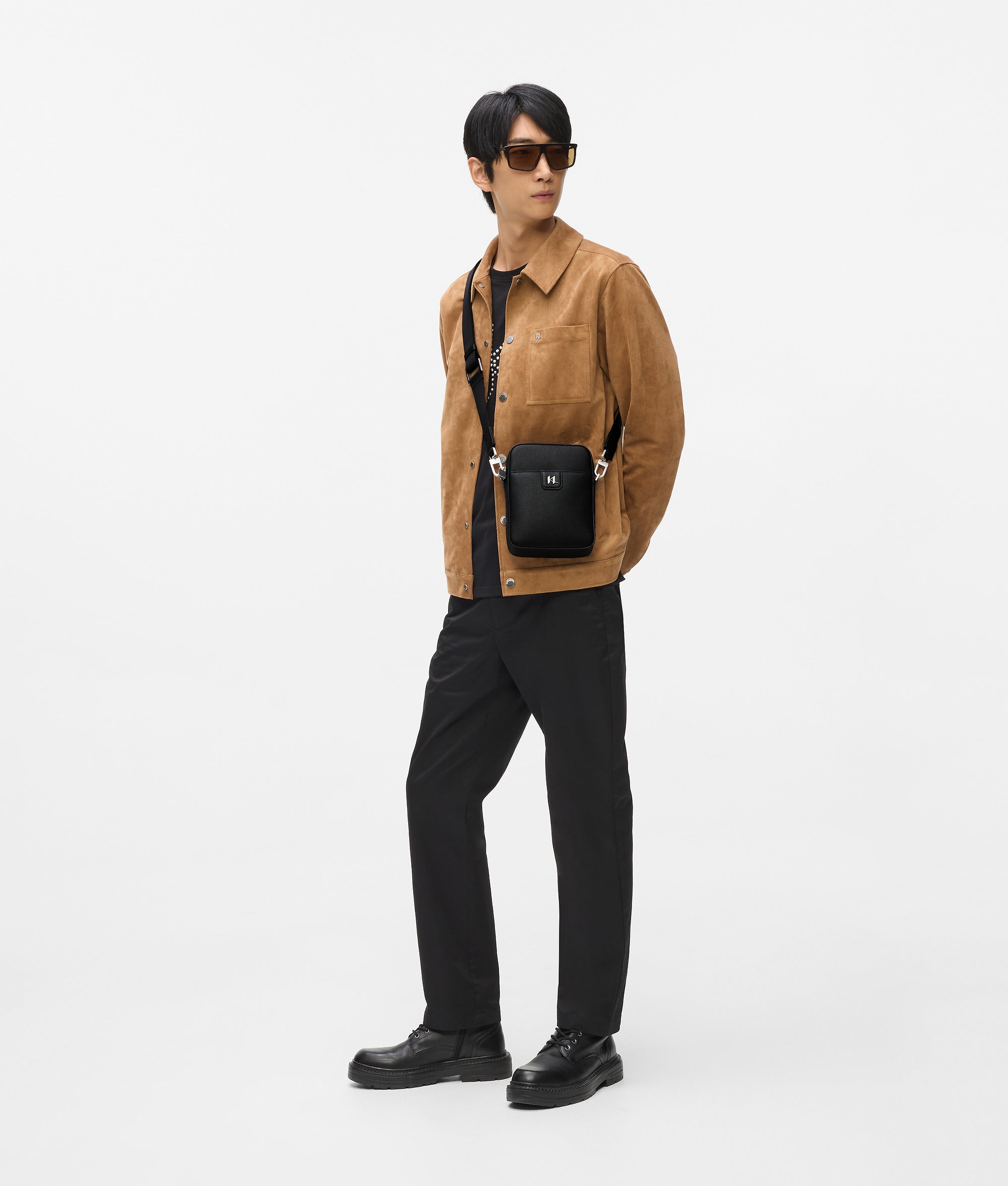 K/Monogram leather crossbody bag - Image 2