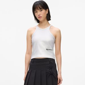 Coated ribbed tank top