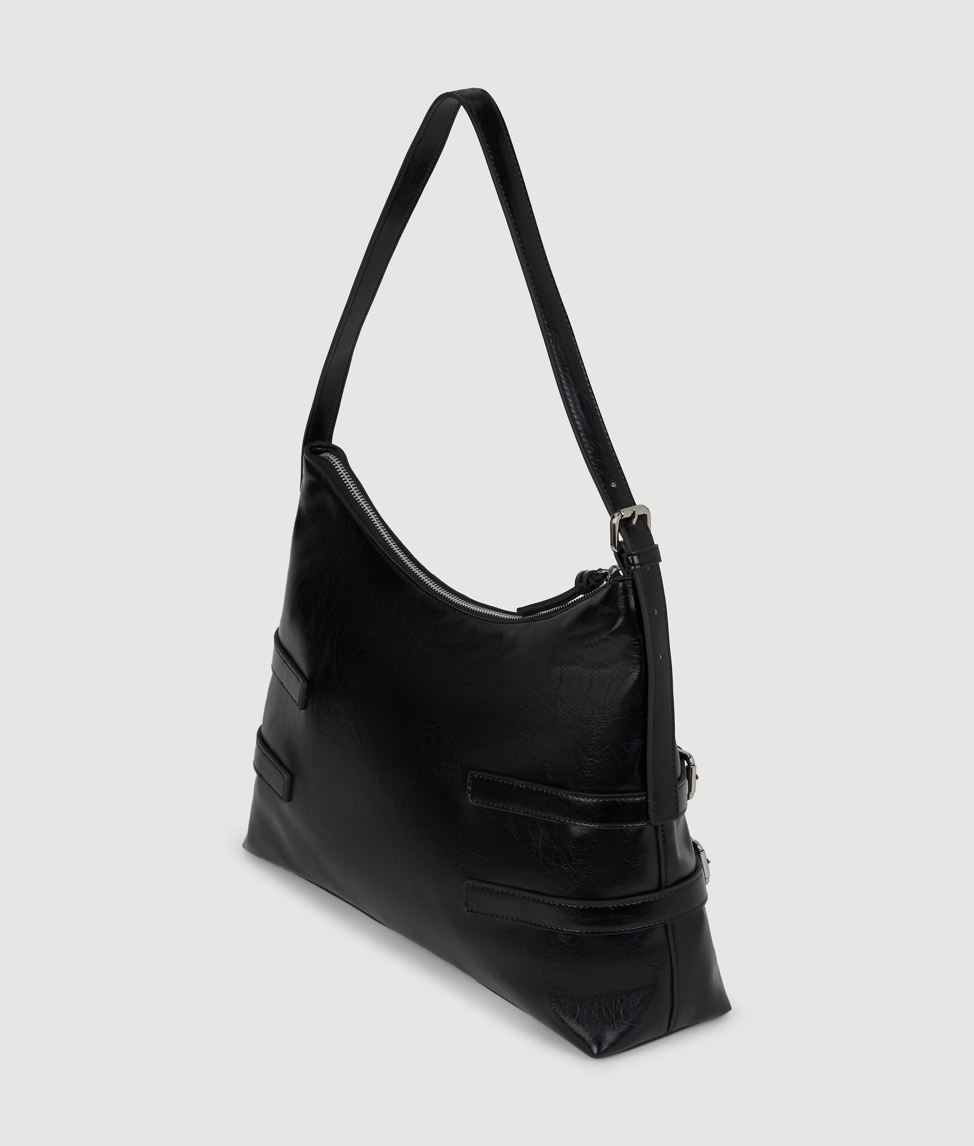 Large buckle shoulder bag - Image 4