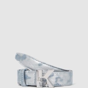 K-logo denim belt