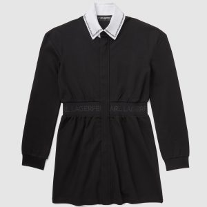 Girls contrast collar dress