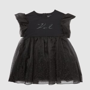 Baby rhinestone mesh dress