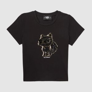 Girls sequin Ikon Choupette T-shirt