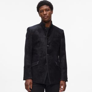 High stand collar blazer